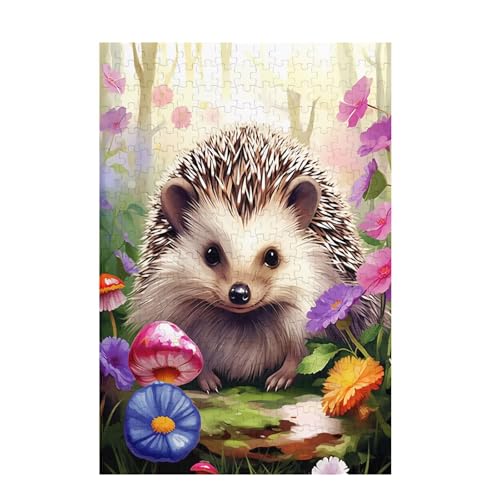 Puzzle 300 Teile Blume Puzzle Igel DIY Kreative Holz Jigsaws für Erwachsene mit Geschenkbox Verpackung, Impossible Herausfordernde Familie Aktivität Spiele, Geschenke für Frauen 38x26cm D-1700 von Wehsaeho