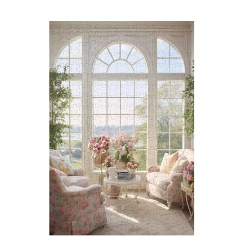 Puzzle 300 Teile Blume Puzzle Landschaft DIY Kreative Holz Jigsaws für Erwachsene mit Geschenkbox Verpackung, Impossible Herausfordernde Familie Aktivität Spiele, Deko Wohnzimmer 38x26cm D-1557 von Wehsaeho