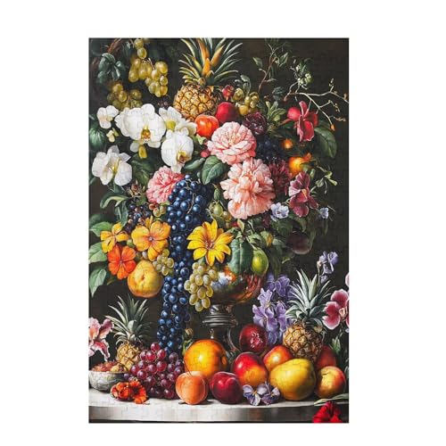 Puzzle 300 Teile Blume Puzzle Obst DIY Kreative Holz Jigsaws für Erwachsene mit Geschenkbox Verpackung, Impossible Herausfordernde Familie Aktivität Spiele, Geschenke für Frauen 38x26cm D-1137 von Wehsaeho