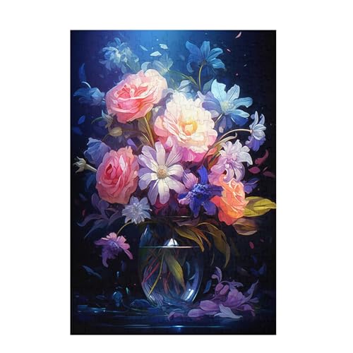 Puzzle 300 Teile Blume Puzzle Traum DIY Kreative Holz Jigsaws für Erwachsene mit Geschenkbox Verpackung, Impossible Herausfordernde Familie Aktivität Spiele, Geschenke für Frauen 38x26cm D-817 von Wehsaeho