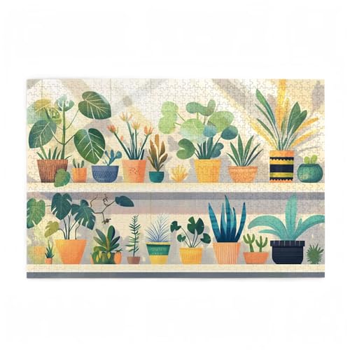 Puzzle 300 Teile Einfachheit Puzzle Anlage DIY Kreative Holz Jigsaws für Erwachsene mit Geschenkbox Verpackung, Impossible Herausfordernde Familie Aktivität Spiele, Deko Wohnzimmer 38x26cm D-429 von Wehsaeho