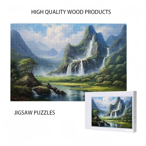 Puzzle 300 Teile Fallen Puzzle Landschaft DIY Kreative Holz Jigsaws für Erwachsene mit Geschenkbox Verpackung, Impossible Herausfordernde Familie Aktivität Spiele, Deko Wohnzimmer 38x26cm D-101 von Wehsaeho