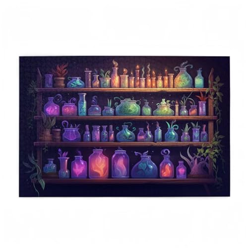 Puzzle 300 Teile Farbe Puzzle Traum DIY Kreative Holz Jigsaws für Erwachsene mit Geschenkbox Verpackung, Impossible Herausfordernde Familie Aktivität Spiele, Geschenke für Frauen 38x26cm D-200 von Wehsaeho