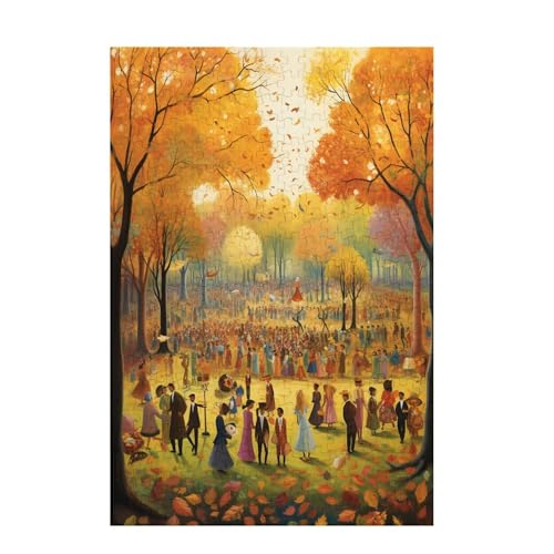 Puzzle 300 Teile Herbst Puzzle Landschaft DIY Kreative Holz Jigsaws für Erwachsene mit Geschenkbox Verpackung, Impossible Herausfordernde Familie Aktivität Spiele, Deko Wohnzimmer 38x26cm D-1601 von Wehsaeho