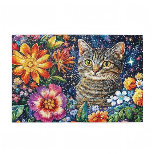 Puzzle 300 Teile Katze Puzzle Blume DIY Kreative Holz Jigsaws für Erwachsene mit Geschenkbox Verpackung, Impossible Herausfordernde Familie Aktivität Spiele, Geschenke für Frauen 38x26cm D-327 Puzzle 300 Teile Katze Puzzle Blume DIY Kreative Holz Jigsaws für Erwachsene mit Geschenkbox Verpackung, Impossible Herausfordernde Familie Aktivität Spiele, Geschenke für Frauen 38x26cm D-327 von Wehsaeho