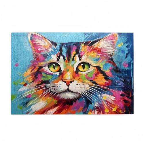Puzzle 300 Teile Katze Puzzle Farbe DIY Kreative Holz Jigsaws für Erwachsene mit Geschenkbox Verpackung, Impossible Herausfordernde Familie Aktivität Spiele, Geschenke für Frauen 38x26cm D-684 Puzzle 300 Teile Katze Puzzle Farbe DIY Kreative Holz Jigsaws für Erwachsene mit Geschenkbox Verpackung, Impossible Herausfordernde Familie Aktivität Spiele, Geschenke für Frauen 38x26cm D-684 von Wehsaeho