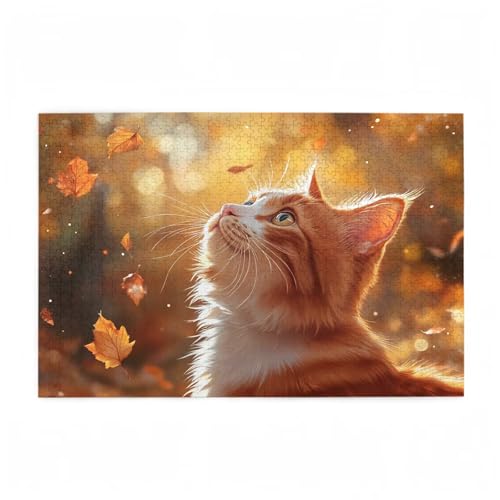 Puzzle 300 Teile Katze Puzzle Herbst DIY Kreative Holz Jigsaws für Erwachsene mit Geschenkbox, Impossible Herausfordernde Familie Aktivität Spiele, Deko Wohnzimmer, Geschenke für Frauen 38x26cm D-407 Puzzle 300 Teile Katze Puzzle Herbst DIY Kreative Holz Jigsaws für Erwachsene mit Geschenkbox, Impossible Herausfordernde Familie Aktivität Spiele, Deko Wohnzimmer, Geschenke für Frauen 38x26cm D-407 von Wehsaeho
