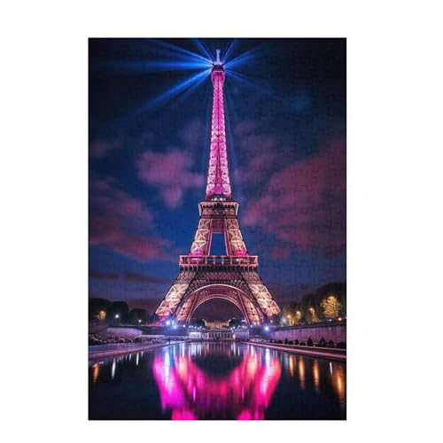 Puzzle 300 Teile Paris Puzzle Eiffelturm DIY Kreative Holz Jigsaws für Erwachsene mit Geschenkbox Verpackung, Impossible Herausfordernde Familie Aktivität Spiele, Deko Wohnzimmer 38x26cm D-1296 von Wehsaeho