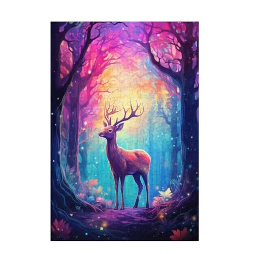 Puzzle 300 Teile REH Puzzle Farbe DIY Kreative Holz Jigsaws für Erwachsene mit Geschenkbox Verpackung, Impossible Herausfordernde Familie Aktivität Spiele, Wohnzimmer Deko Geschenke 38x26cm D-1461 von Wehsaeho