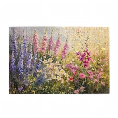 Puzzle 300 Teile Retro Puzzle Blume DIY Kreative Holz Jigsaws für Erwachsene mit Geschenkbox Verpackung, Impossible Herausfordernde Familie Aktivität Spiele, Geschenke für Frauen 38x26cm D-358 von Wehsaeho