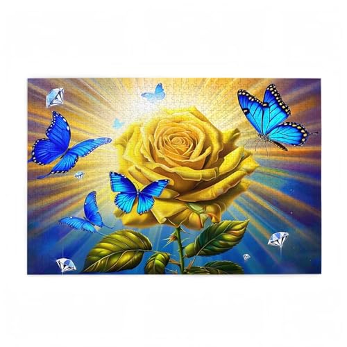 Puzzle 300 Teile Rose Puzzle Schmetterling DIY Kreative Holz Jigsaws für Erwachsene mit Geschenkbox Verpackung, Impossible Herausfordernde Familie Aktivität Spiele, Deko Wohnzimmer 38x26cm D-303 Puzzle 300 Teile Rose Puzzle Schmetterling DIY Kreative Holz Jigsaws für Erwachsene mit Geschenkbox Verpackung, Impossible Herausfordernde Familie Aktivität Spiele, Deko Wohnzimmer 38x26cm D-303 von Wehsaeho