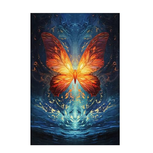 Puzzle 300 Teile Schmetterling Puzzle Abstrakt DIY Kreative Holz Jigsaws für Erwachsene mit Geschenkbox Verpackung, Impossible Herausfordernde Familie Aktivität Spiele, Deko Wohnzimmer 38x26cm D-1404 von Wehsaeho