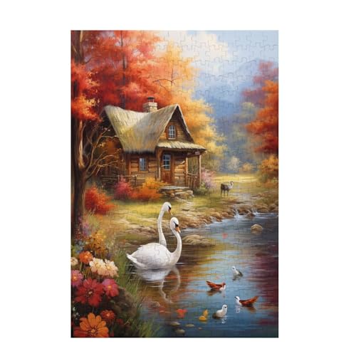 Puzzle 300 Teile Schwan Puzzle Bauernhof DIY Kreative Holz Jigsaws für Erwachsene mit Geschenkbox Verpackung, Impossible Herausfordernde Familie Aktivität Spiele, Deko Wohnzimmer 38x26cm D-1538 Puzzle 300 Teile Schwan Puzzle Bauernhof DIY Kreative Holz Jigsaws für Erwachsene mit Geschenkbox Verpackung, Impossible Herausfordernde Familie Aktivität Spiele, Deko Wohnzimmer 38x26cm D-1538 von Wehsaeho