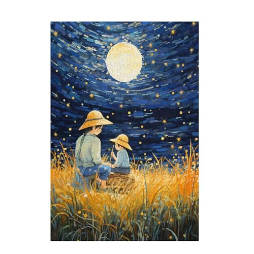 Puzzle 300 Teile Sternenhimmel Puzzle Abstrakt DIY Kreative Holz Jigsaws für Erwachsene mit Geschenkbox Verpackung, Impossible Herausfordernde Familie Aktivität Spiele, Deko Wohnzimmer 38x26cm D-1761 von Wehsaeho