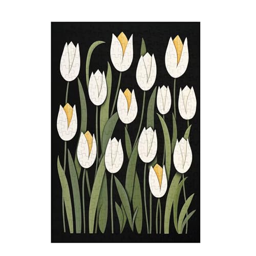 Puzzle 300 Teile Tulpe Puzzle Blume DIY Kreative Holz Jigsaws für Erwachsene mit Geschenkbox Verpackung, Impossible Herausfordernde Familie Aktivität Spiele, Geschenke für Frauen 38x26cm D-780 von Wehsaeho