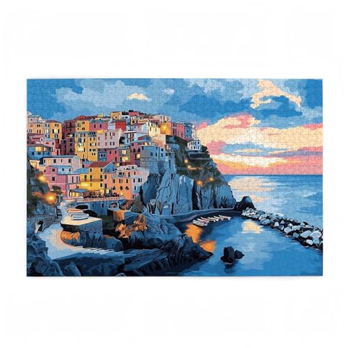 Puzzle 3000 Teile Ägäisches Meer Puzzle Wolke DIY Kreative Holz Jigsaws für Erwachsene mit Geschenkbox Verpackung, Impossible Herausfordernde Familie Aktivität Spiele, Deko Wohnzimmer 81x122cm D-482 von Wehsaeho