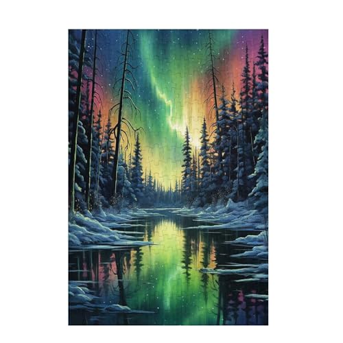 Puzzle 3000 Teile Aurora Puzzle Baum DIY Kreative Holz Jigsaws für Erwachsene mit Geschenkbox Verpackung, Impossible Herausfordernde Familie Aktivität Spiele, Geschenke für Frauen 81x122cm D-1131 von Wehsaeho