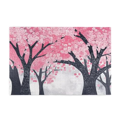 Puzzle 3000 Teile Baum Puzzle Blume DIY Kreative Holz Jigsaws für Erwachsene mit Geschenkbox Verpackung, Impossible Herausfordernde Familie Aktivität Spiele, Deko Wohnzimmer Geschenke 81x122cm E-1156 von Wehsaeho