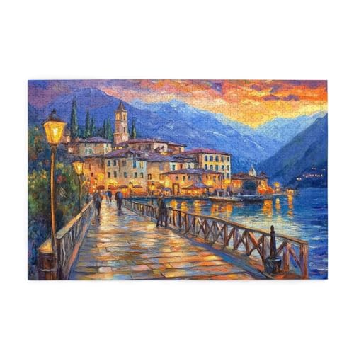 Puzzle 3000 Teile Berg Puzzle Meer DIY Kreative Holz Jigsaws für Erwachsene mit Geschenkbox Verpackung, Impossible Herausfordernde Familie Aktivität Spiele, Deko Wohnzimmer Geschenke 81x122cm E-1114 von Wehsaeho