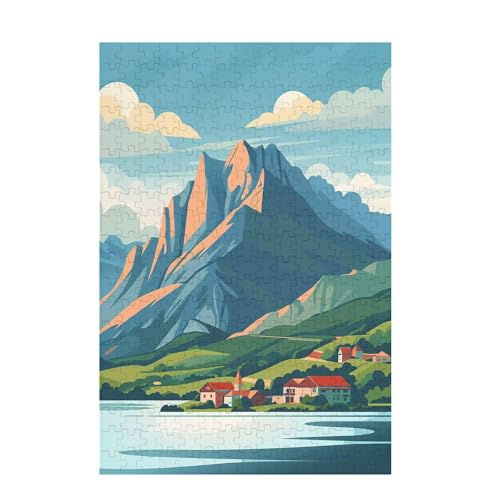Puzzle 3000 Teile Berg Puzzle Natur DIY Kreative Holz Jigsaws für Erwachsene mit Geschenkbox, Impossible Herausfordernde Familie Aktivität Spiele, Deko Wohnzimmer, Geschenke für Frauen 81x122cm D-1477 von Wehsaeho