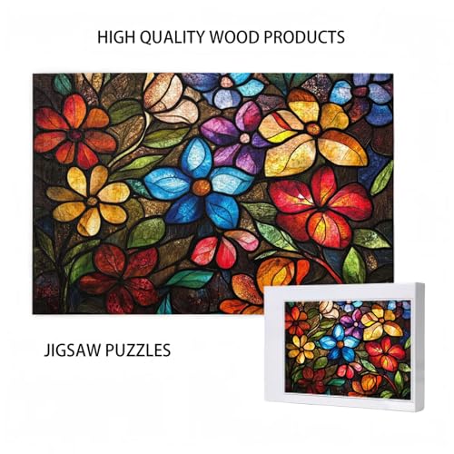 Puzzle 3000 Teile Blume Puzzle Farbe DIY Kreative Holz Jigsaws für Erwachsene mit Geschenkbox, Impossible Herausfordernde Familie Aktivität Spiele, Deko Wohnzimmer, Geschenke für Frauen 81x122cm D-361 von Wehsaeho