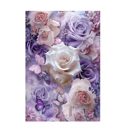 Puzzle 3000 Teile Blume Puzzle Schmetterling DIY Kreative Holz Jigsaws für Erwachsene mit Geschenkbox Verpackung, Impossible Herausfordernde Familie Aktivität Spiele, Deko Wohnzimmer 81x122cm D-804 von Wehsaeho