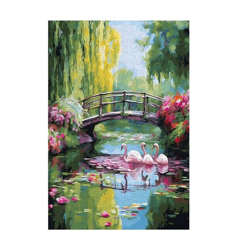 Puzzle 3000 Teile Brücke Puzzle Schwan DIY Kreative Holz Jigsaws für Erwachsene mit Geschenkbox Verpackung, Impossible Herausfordernde Familie Aktivität Spiele, Deko Wohnzimmer 81x122cm D-1722 von Wehsaeho