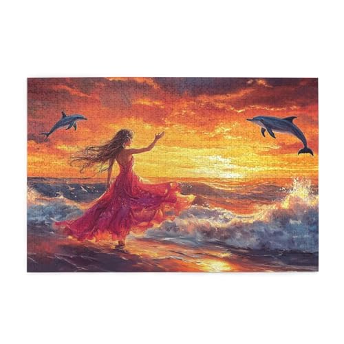 Puzzle 3000 Teile Delphin Puzzle Frau DIY Kreative Holz Jigsaws für Erwachsene, Geschenkbox Verpackung, Impossible Herausfordernde Familie Aktivität Spiele, Deko Wohnzimmer Geschenke 81x122cm E-1833 Puzzle 3000 Teile Delphin Puzzle Frau DIY Kreative Holz Jigsaws für Erwachsene, Geschenkbox Verpackung, Impossible Herausfordernde Familie Aktivität Spiele, Deko Wohnzimmer Geschenke 81x122cm E-1833 von Wehsaeho