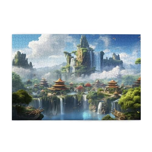 Puzzle 3000 Teile Fallen Puzzle Landschaft DIY Kreative Holz Jigsaws für Erwachsene mit Geschenkbox Verpackung, Impossible Herausfordernde Familie Aktivität Spiele, Wanddeko Geschenke 81x122cm E-287 von Wehsaeho