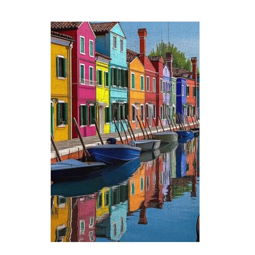Puzzle 3000 Teile Farbe Puzzle Boot DIY Kreative Holz Jigsaws für Erwachsene mit Geschenkbox, Impossible Herausfordernde Familie Aktivität Spiele, Deko Wohnzimmer, Geschenke für Frauen 81x122cm D-962 von Wehsaeho