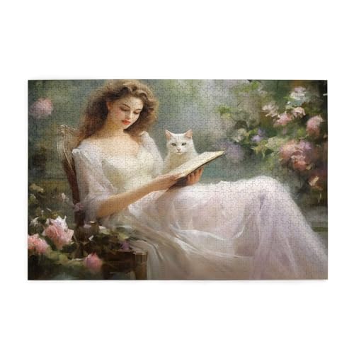 Puzzle 3000 Teile Frau Puzzle Katze DIY Kreative Holz Jigsaws für Erwachsene mit Geschenkbox Verpackung, Impossible Herausfordernde Familie Aktivität Spiele, Deko Wohnzimmer Geschenke 81x122cm E-438 Puzzle 3000 Teile Frau Puzzle Katze DIY Kreative Holz Jigsaws für Erwachsene mit Geschenkbox Verpackung, Impossible Herausfordernde Familie Aktivität Spiele, Deko Wohnzimmer Geschenke 81x122cm E-438 von Wehsaeho