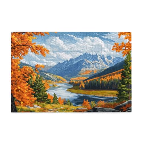 Puzzle 3000 Teile Herbst Puzzle Berg DIY Kreative Holz Jigsaws für Erwachsene mit Geschenkbox Verpackung, Impossible Herausfordernde Familie Aktivität Spiele, Deko Wohnzimmer Geschenke 81x122cm E-1292 Puzzle 3000 Teile Herbst Puzzle Berg DIY Kreative Holz Jigsaws für Erwachsene mit Geschenkbox Verpackung, Impossible Herausfordernde Familie Aktivität Spiele, Deko Wohnzimmer Geschenke 81x122cm E-1292 von Wehsaeho