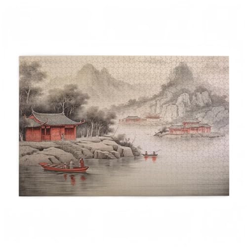 Puzzle 3000 Teile Japan Puzzle Landschaft DIY Kreative Holz Jigsaws für Erwachsene mit Geschenkbox Verpackung, Impossible Herausfordernde Familie Aktivität Spiele, Deko Wohnzimmer 81x122cm D-242 von Wehsaeho