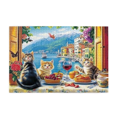 Puzzle 3000 Teile Katze Puzzle Berg DIY Kreative Holz Jigsaws für Erwachsene mit Geschenkbox Verpackung, Impossible Herausfordernde Familie Aktivität Spiele, Deko Wohnzimmer Geschenke 81x122cm E-857 Puzzle 3000 Teile Katze Puzzle Berg DIY Kreative Holz Jigsaws für Erwachsene mit Geschenkbox Verpackung, Impossible Herausfordernde Familie Aktivität Spiele, Deko Wohnzimmer Geschenke 81x122cm E-857 von Wehsaeho