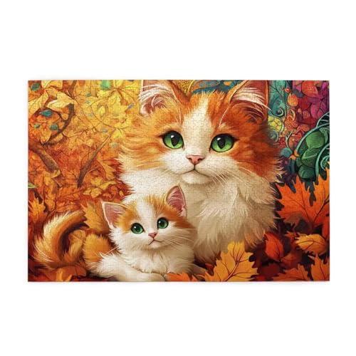 Puzzle 3000 Teile Katze Puzzle Herbst DIY Kreative Holz Jigsaws für Erwachsene, Geschenkbox Verpackung, Impossible Herausfordernde Familie Aktivität Spiele, Deko Wohnzimmer Geschenke 81x122cm E-1280 Puzzle 3000 Teile Katze Puzzle Herbst DIY Kreative Holz Jigsaws für Erwachsene, Geschenkbox Verpackung, Impossible Herausfordernde Familie Aktivität Spiele, Deko Wohnzimmer Geschenke 81x122cm E-1280 von Wehsaeho