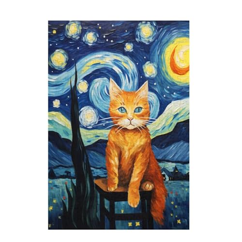 Puzzle 3000 Teile Katze Puzzle Sternenhimmel DIY Kreative Holz Jigsaws für Erwachsene mit Geschenkbox Verpackung, Impossible Herausfordernde Familie Aktivität Spiele, Deko Wohnzimmer 81x122cm D-1466 Puzzle 3000 Teile Katze Puzzle Sternenhimmel DIY Kreative Holz Jigsaws für Erwachsene mit Geschenkbox Verpackung, Impossible Herausfordernde Familie Aktivität Spiele, Deko Wohnzimmer 81x122cm D-1466 von Wehsaeho