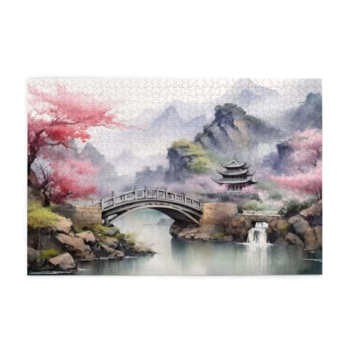 Puzzle 3000 Teile Kirschblüten Puzzle Berg DIY Kreative Holz Jigsaws für Erwachsene, Geschenkbox Verpackung, Impossible Herausfordernde Familie Aktivität Spiele, Deko Wohnzimmer 81x122cm E-17 Puzzle 3000 Teile Kirschblüten Puzzle Berg DIY Kreative Holz Jigsaws für Erwachsene, Geschenkbox Verpackung, Impossible Herausfordernde Familie Aktivität Spiele, Deko Wohnzimmer 81x122cm E-17 von Wehsaeho