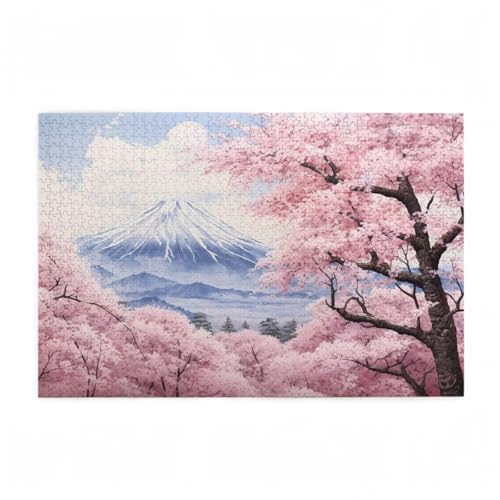 Puzzle 3000 Teile Kirschblüten Puzzle Japan DIY Kreative Holz Jigsaws für Erwachsene mit Geschenkbox Verpackung, Impossible Herausfordernde Familie Aktivität Spiele, Deko Wohnzimmer 81x122cm D-617 von Wehsaeho