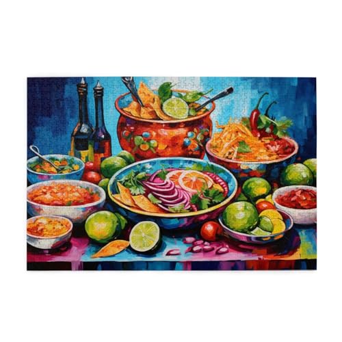 Puzzle 3000 Teile Küche Puzzle Zitrone DIY Kreative Holz Jigsaws für Erwachsene, Geschenkbox Verpackung, Impossible Herausfordernde Familie Aktivität Spiele, Deko Wohnzimmer Geschenke 81x122cm E-578 von Wehsaeho