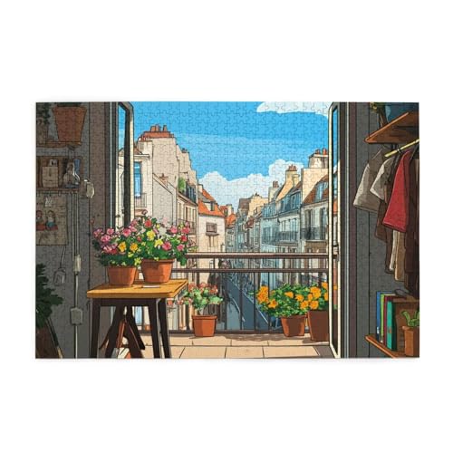 Puzzle 3000 Teile Landschaft Puzzle Blume DIY Kreative Holz Jigsaws für Erwachsene mit Geschenkbox Verpackung, Impossible Herausfordernde Familie Aktivität Spiele, Wanddeko Geschenke 81x122cm E-1387 von Wehsaeho