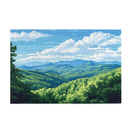 Puzzle 3000 Teile Landschaft Puzzle Wolke DIY Kreative Holz Jigsaws für Erwachsene mit Geschenkbox Verpackung, Impossible Herausfordernde Familie Aktivität Spiele, Wanddeko Geschenke 81x122cm E-1238 von Wehsaeho