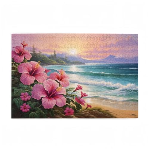 Puzzle 3000 Teile Meer Puzzle Blume DIY Kreative Holz Jigsaws für Erwachsene mit Geschenkbox, Impossible Herausfordernde Familie Aktivität Spiele, Deko Wohnzimmer, Geschenke für Frauen 81x122cm D-622 von Wehsaeho