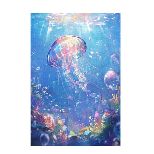 Puzzle 3000 Teile Meer Puzzle Qualle DIY Kreative Holz Jigsaws für Erwachsene mit Geschenkbox Verpackung, Impossible Herausfordernde Familie Aktivität Spiele, Geschenke für Frauen 81x122cm D-1229 von Wehsaeho