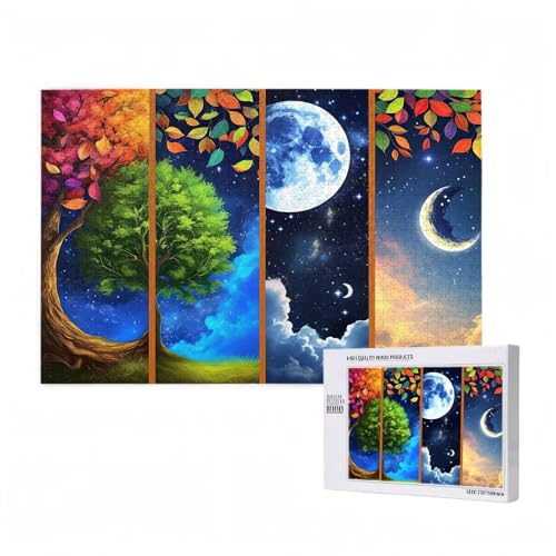 Puzzle 3000 Teile Mond Puzzle Baum DIY Kreative Holz Jigsaws für Erwachsene mit Geschenkbox Verpackung, Impossible Herausfordernde Familie Aktivität Spiele, Wohnzimmer Deko Geschenke 81x122cm D-1 Puzzle 3000 Teile Mond Puzzle Baum DIY Kreative Holz Jigsaws für Erwachsene mit Geschenkbox Verpackung, Impossible Herausfordernde Familie Aktivität Spiele, Wohnzimmer Deko Geschenke 81x122cm D-1 von Wehsaeho