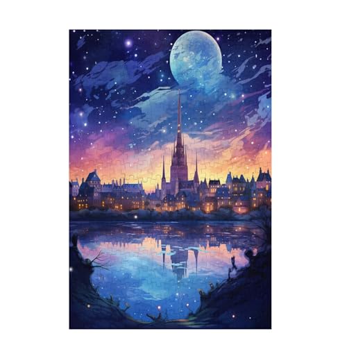 Puzzle 3000 Teile Nachtansicht Puzzle Sternenhimmel DIY Kreative Holz Jigsaws für Erwachsene mit Geschenkbox Verpackung, Impossible Herausfordernde Familie Aktivität Spiele, Deko 81x122cm D-1622 von Wehsaeho