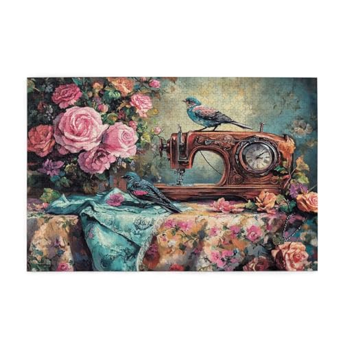 Puzzle 3000 Teile Nähmaschine Puzzle Blume DIY Kreative Holz Jigsaws für Erwachsene, Impossible Herausfordernde Familie Aktivität Spiele, Deko Wohnzimmer, Geschenke für Frauen 81x122cm E-1201 Puzzle 3000 Teile Nähmaschine Puzzle Blume DIY Kreative Holz Jigsaws für Erwachsene, Impossible Herausfordernde Familie Aktivität Spiele, Deko Wohnzimmer, Geschenke für Frauen 81x122cm E-1201 von Wehsaeho