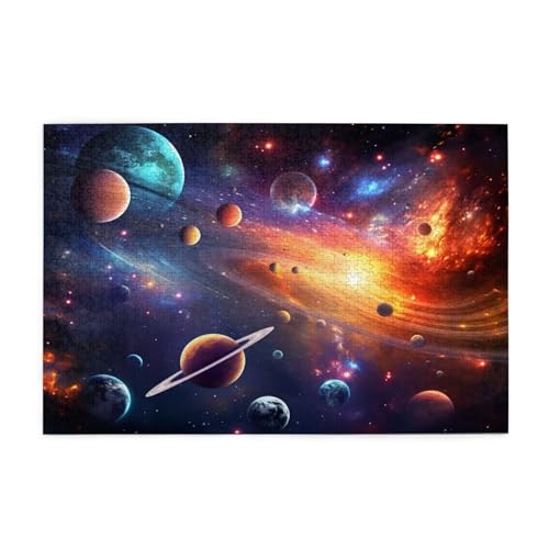 Puzzle 3000 Teile Raum Puzzle Interstellar DIY Kreative Holz Jigsaws für Erwachsene mit Geschenkbox Verpackung, Impossible Herausfordernde Familie Aktivität Spiele, Wanddeko Geschenke 81x122cm E-581 von Wehsaeho