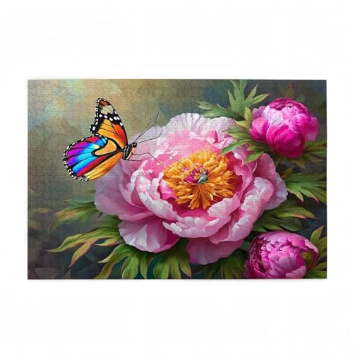 Puzzle 3000 Teile Schmetterling Puzzle Pfingstrose DIY Kreative Holz Jigsaws für Erwachsene mit Geschenkbox Verpackung, Impossible Herausfordernde Familie Aktivität Spiele, Zimmer Deko 81x122cm D-33 Puzzle 3000 Teile Schmetterling Puzzle Pfingstrose DIY Kreative Holz Jigsaws für Erwachsene mit Geschenkbox Verpackung, Impossible Herausfordernde Familie Aktivität Spiele, Zimmer Deko 81x122cm D-33 von Wehsaeho