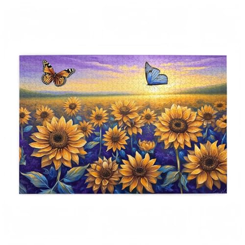 Puzzle 3000 Teile Sonnenblume Puzzle Schmetterling DIY Kreative Holz Jigsaws für Erwachsene mit Geschenkbox Verpackung, Impossible Herausfordernde Familie Aktivität Spiele, Zimmer Deko 81x122cm D-67 Puzzle 3000 Teile Sonnenblume Puzzle Schmetterling DIY Kreative Holz Jigsaws für Erwachsene mit Geschenkbox Verpackung, Impossible Herausfordernde Familie Aktivität Spiele, Zimmer Deko 81x122cm D-67 von Wehsaeho