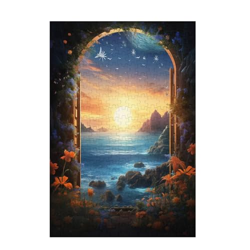 Puzzle 3000 Teile Sonnenuntergang Puzzle Landschaft DIY Kreative Holz Jigsaws für Erwachsene mit Geschenkbox Verpackung, Impossible Herausfordernde Familie Aktivität Spiele, Deko 81x122cm D-1656 von Wehsaeho